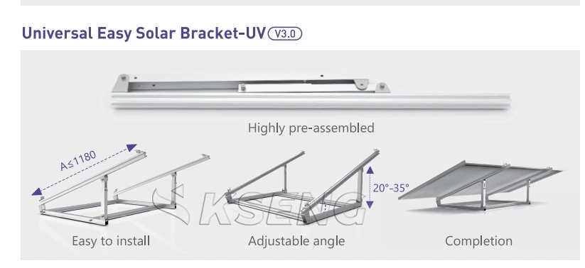 EU Stock Adjustable Angle Balcony Power Plant Solar Panel Mounting Brackets